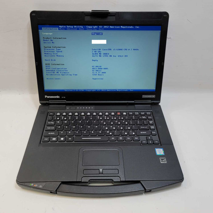 Panasonic Toughbook CF-54 MK2 i5-6300U 16GB No HDD - READ  =