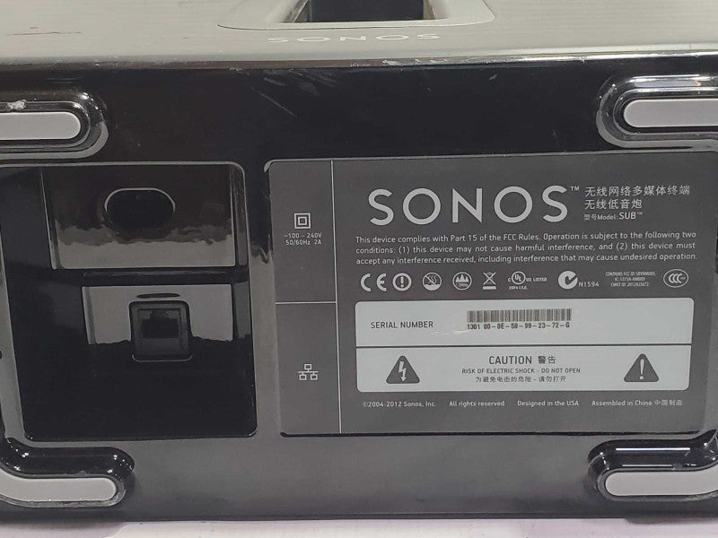 SONOS SUB Gen 1 Subwoofer Speaker Ethernet/Bluetooth, AS-IS ~