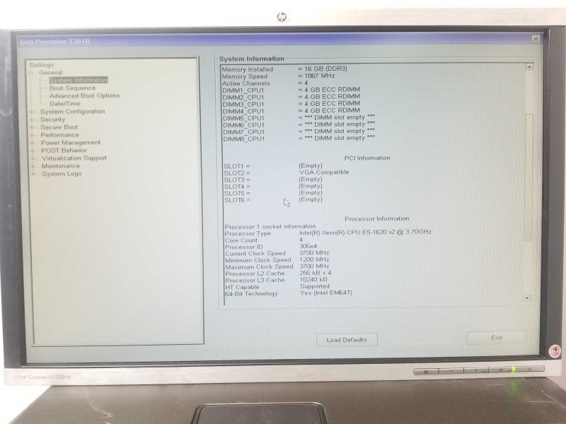 Dell Precision T3610 Xeon E5-1620v2 3.7GHz, 16GB, Quadro K600 GPU _