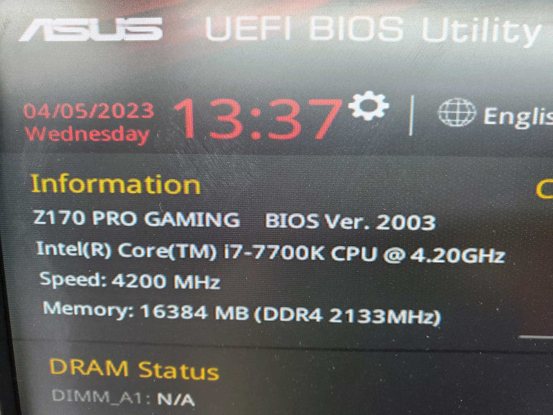 Asus Z170 Pro Gaming w/ i7-7700k 4.2GHz/ 16GB DDR4. Be Quite! Heatsink ~