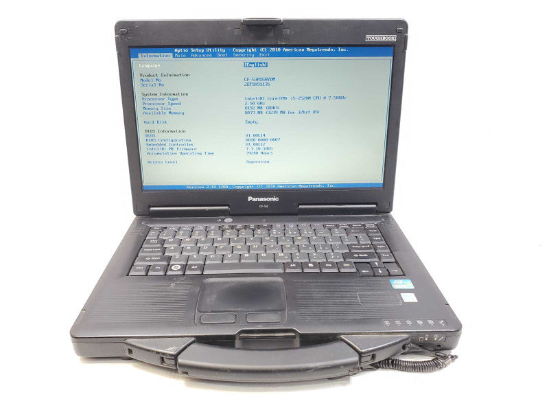 Panasonic ToughBook CF-53 Core i5-2520M @2.5GHz 8GB DDR3 No HDD [39240 Hrs] (