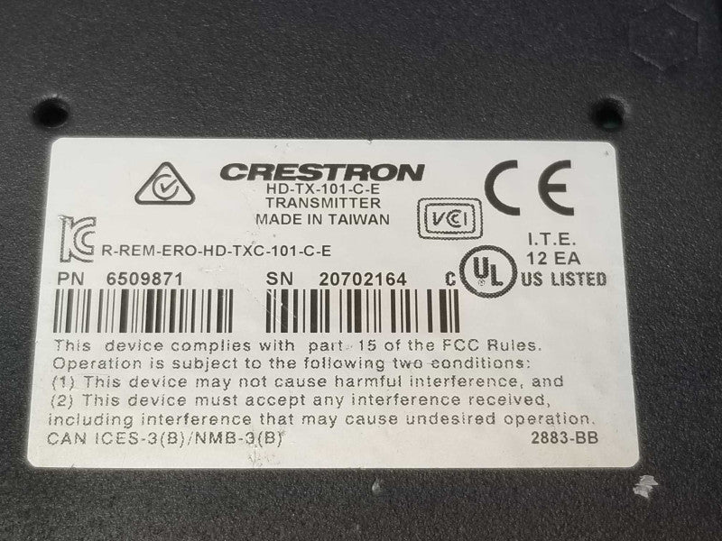Crestron HDMI Transmitter HD-TX-101-C-E, No AC Adapter _