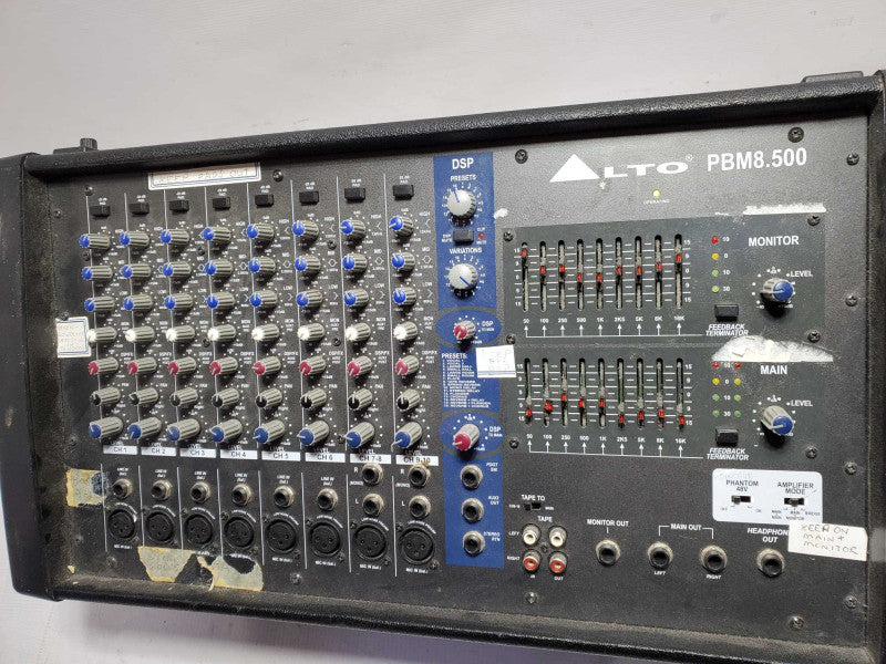 Alto Professional PBM8.500 - 8-Channel Stereo Powered Mixer, AS-IS ~
