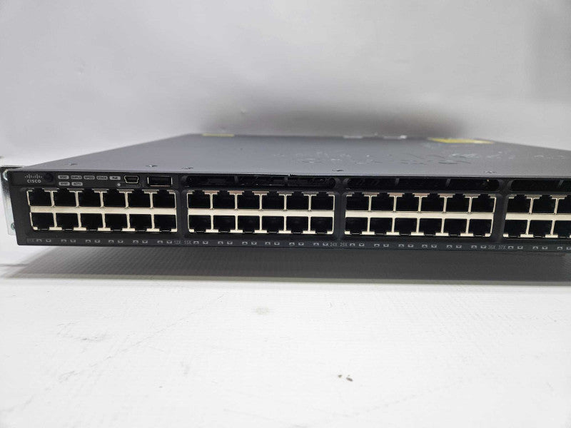 Cisco Catalyst 3650 48 Port PoE 4x1G LAN Base Switch WS-C3650-48PS-S *NO PSU* )