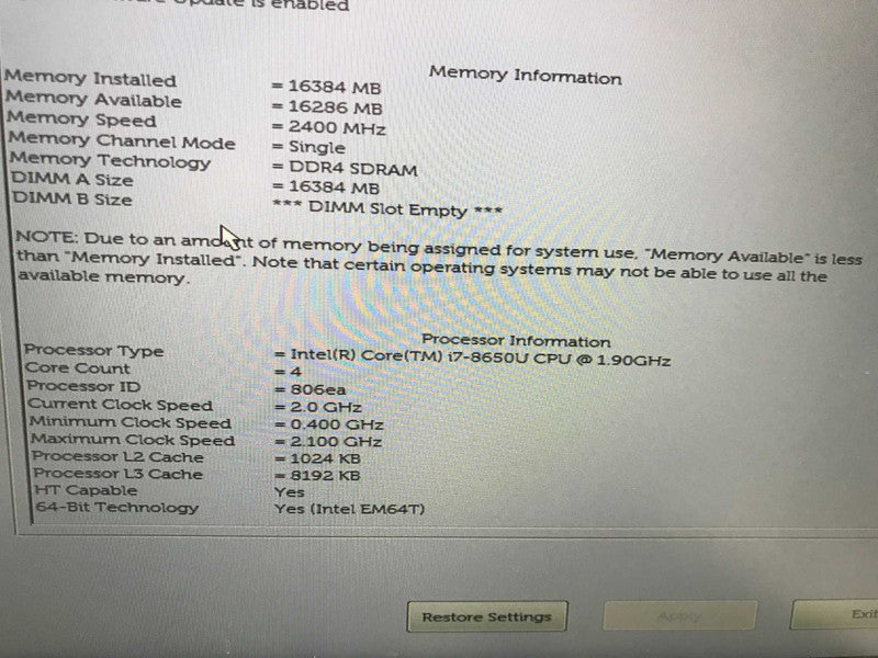 Dell Latitude  7390 13\\" , i7-8650U, 16GB RAM, 500GB SSD
