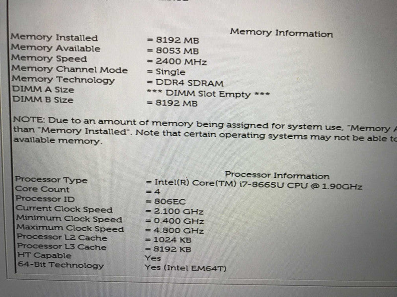 Dell Latitude 7400 13\\" i7-8665U @1.9GHz, 8GB DDR4, 256GB M.2
