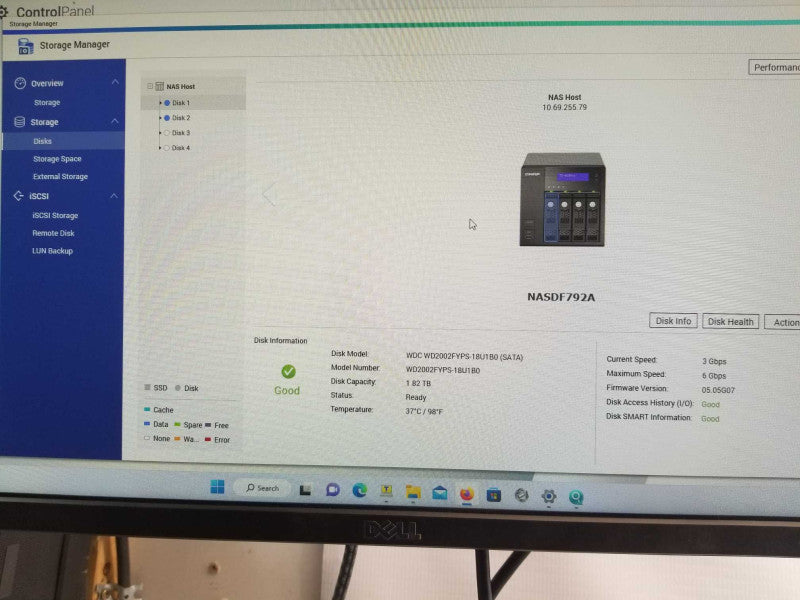 QNAP TS-469 Pro NAS 4 Bay with 2x 2TB HDDs, HDMI, Factory reset _
