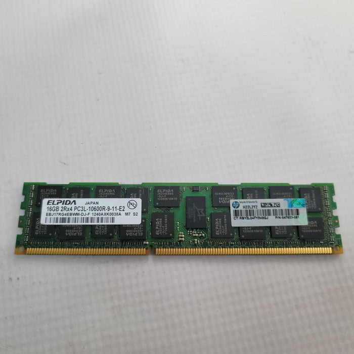ELPIDA 647653-081 HP 16GB (1X16GB) 2RX4 PC3L-10600R MEMORY ECC RAM Q=