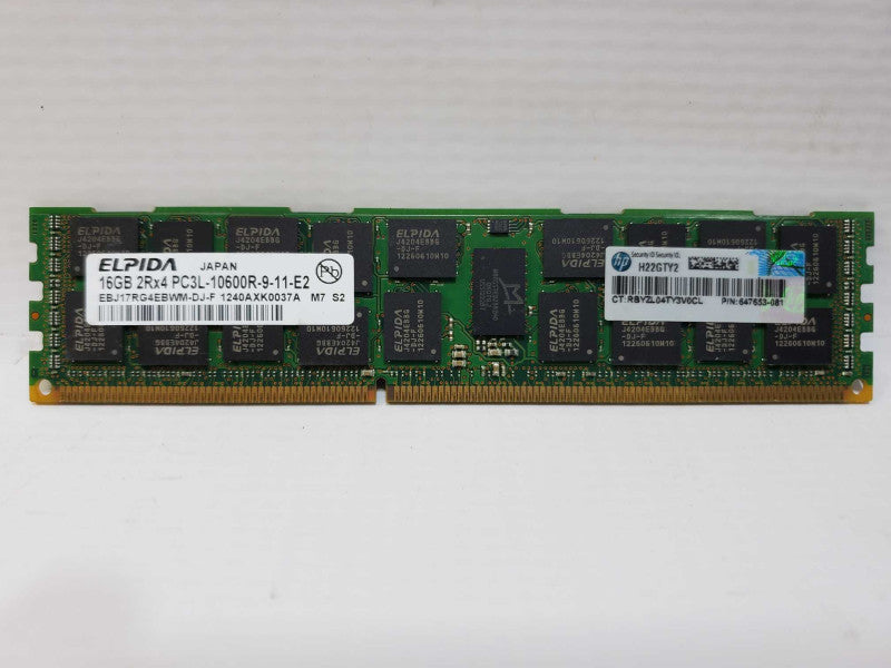 ELPIDA 16GB 2Rx4 PC3/L-10600R [1333 MHz] ECC Server Ram Sticks Q(