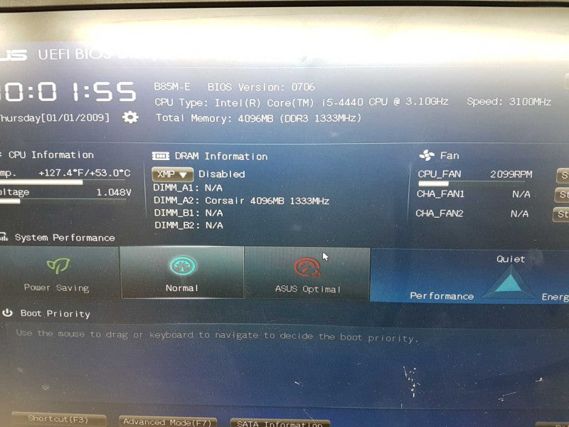 CPU-Mobo combo i5-4440 @ 3.10ghz / 4gb ram / ASUS B85M-E/CSM - READ #