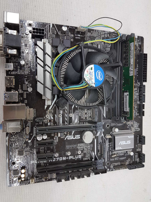 CPU/Mobo combo i5-7400 @ 3.00ghz / 8gb ram / Prime H270M+ / No IO Shield#