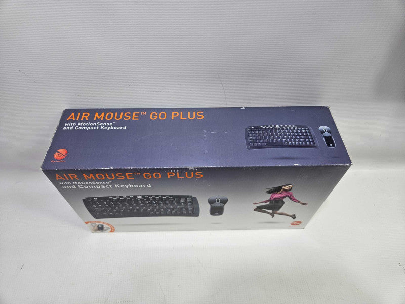 Gyration Rechargeable Air Mouse GO Plus with Full-Size Wireless Keyboard Q)