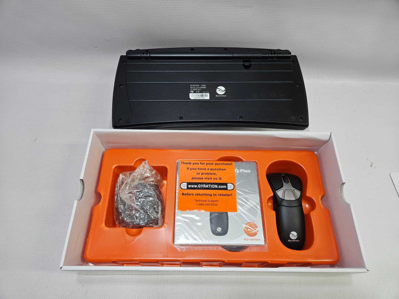 Gyration Rechargeable Air Mouse GO Plus with Full-Size Wireless Keyboard Q)