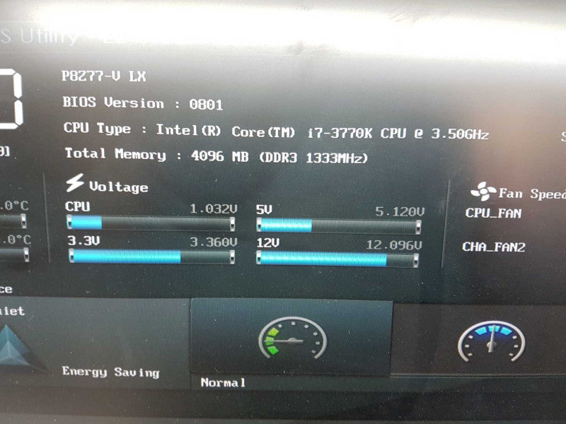CPU/Mobo Combo i7-3770K @ 3.50ghz / 4gb ram / P8Z77-V / no I/O Shield #