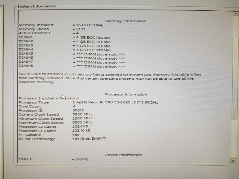 Dell Precision T5810 Xeon E5-1620 V3 @ 3.50ghz / 16gb ram ddr4 / Quadro K620 #