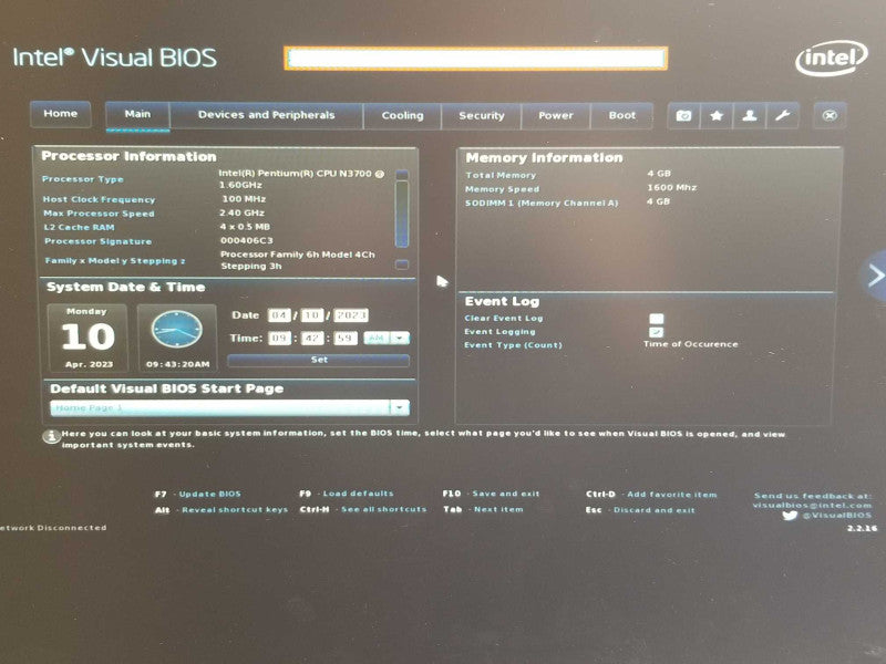 Intel NUC Mini PC, Intel Pentium N3700 1.6GHz, 4GB RAM Q_