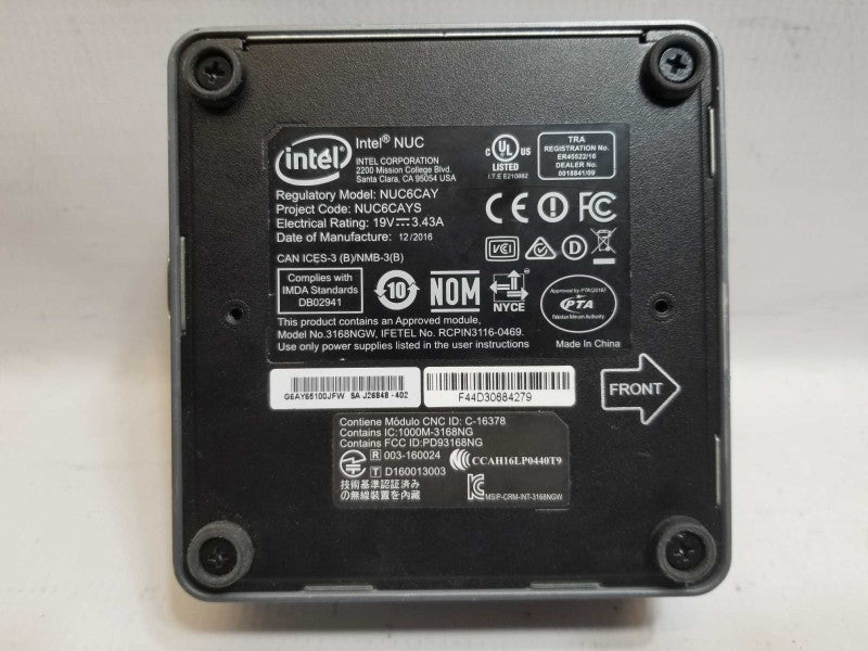 Intel NUC Mini PC, Intel Celeron J3455 1.5GHz, 2GB RAM, No HDD _