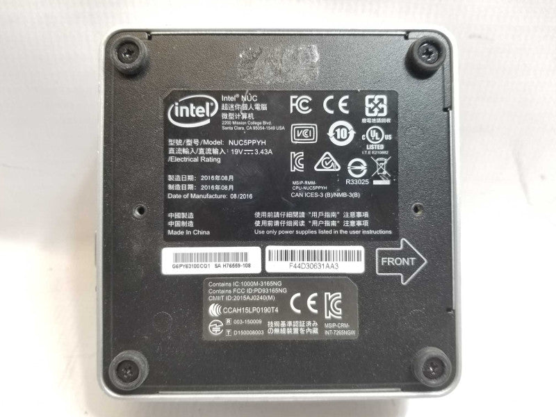 Intel NUC Mini PC, Intel Pentium N3700 1.6GHz, 4GB RAM, No HDD _