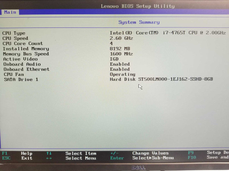 Lenovo ThinkCentre M93 i7-4765T @ 2.00ghz / 4gb ram / 500GB SSHD _