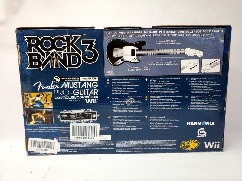 RockBand 3 Fender Mustang PRO-Guitar Wireless Controller Wii (AS-IS) Q|