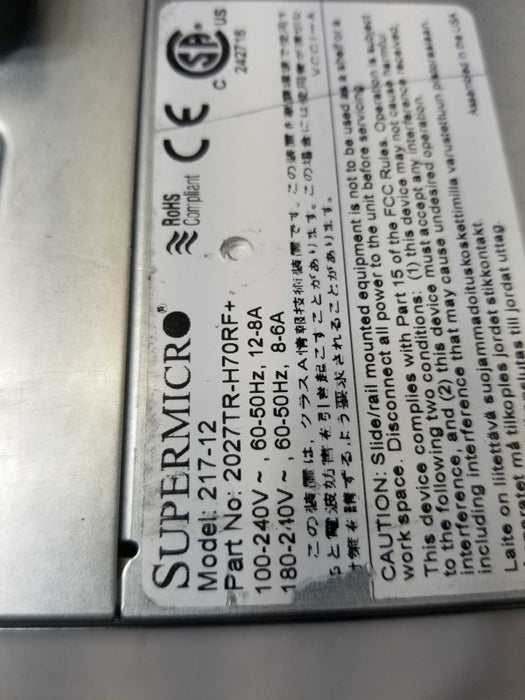 SuperMicro- Node Server w/ 6x CPU and 384GB DDR3 RAM, 2x PSU, Read  _