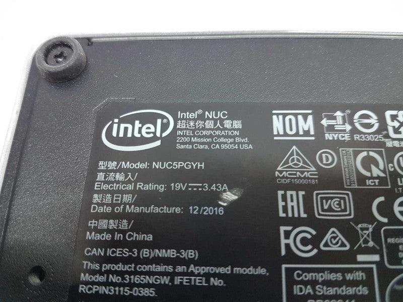 Intel NUC NUC5PGYH Celeron N3700 @ 1.60ghz / 2gb ram / read #