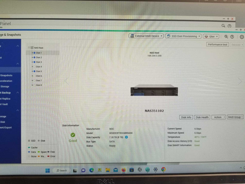 QNAP TS-832PXU-RP, 8 HDD Bay, Two SFP 10GbE and LAN 2.5GbE Ports, 4x 8TB HDD _