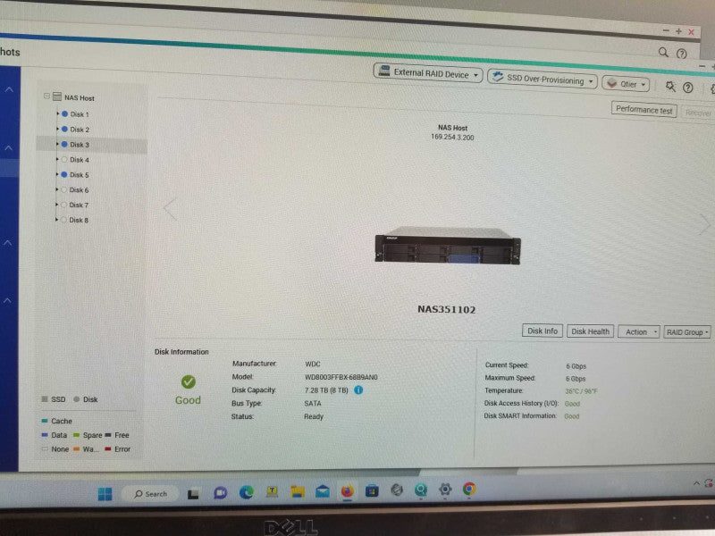 QNAP TS-832PXU-RP, 8 HDD Bay, Two SFP 10GbE and LAN 2.5GbE Ports, 4x 8TB HDD _