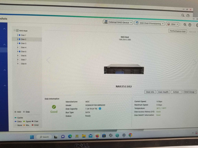 QNAP TS-832PXU-RP, 8 HDD Bay, Two SFP 10GbE and LAN 2.5GbE Ports, 4x 8TB HDD _