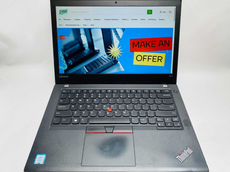 Lenovo ThinkPad T470 with i7-7600U CPU 8GB RAM & 512GB SSD Storage  -