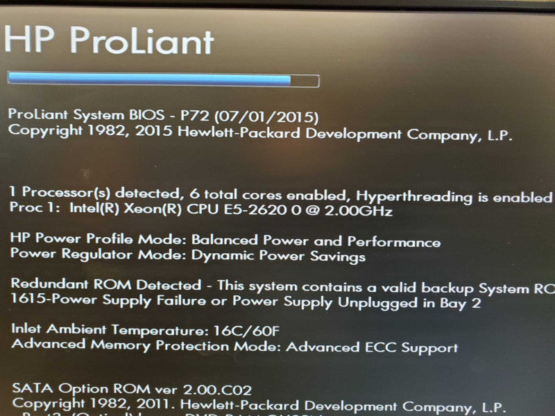 HP Proliant ML350P Gen8 Xeon E5-2620 @ 2.00ghz 32GB Ram No HDD (