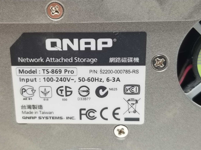 QNAP TS-869 Pro 8-Bay NAS with 3x 4TB HDDs (12TB) _