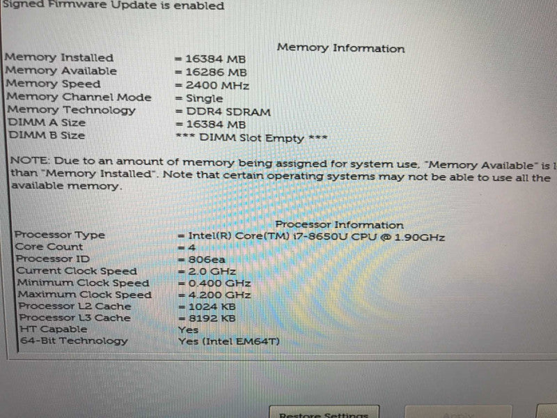 Dell Latitude 7490 14\\" i7-8650U, 16GB DDR4, 512GB M.2 **NO AC ADAPTER**