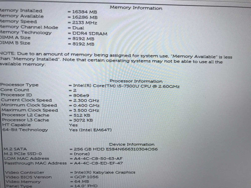 Dell Latitude 7480 14\\" i5-7300U, 16GB DDR4, 256GB M.2
