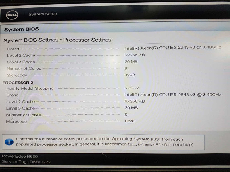 Dell Poweredge R630 2x Xeon E5-2643 V3 @ 3.40ghz / 128gb ram / H730P Mini #\t #