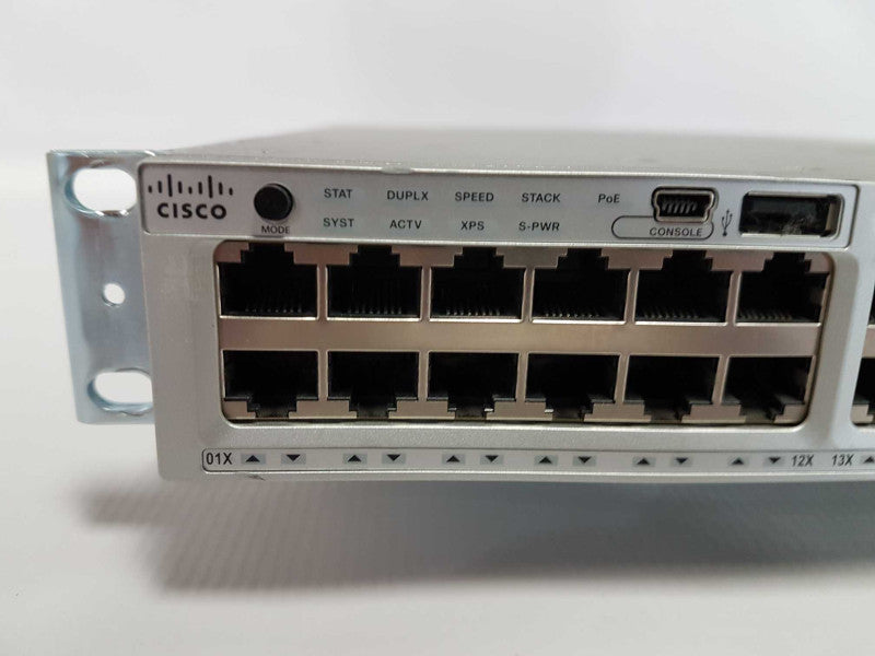 Cisco Catalyst 3850 48 PoE+ WS-C3850-48P-S - Blank Module - Factory Reset #