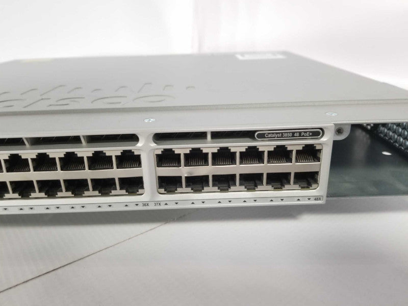 Cisco WS-C3850-48P-S Switch 48 Port Gigabit PoE w/ 2x PSU Q_