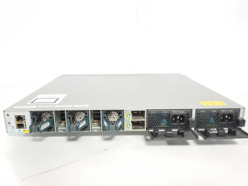 Cisco WS-C3850-48P-S Switch 48 Port Gigabit PoE w/ 2x PSU Q_