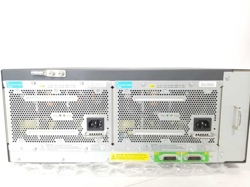 HP ProCurve E5406 POE+ J8697A Chassis w/ 6x J8702A Module 2x PSU _