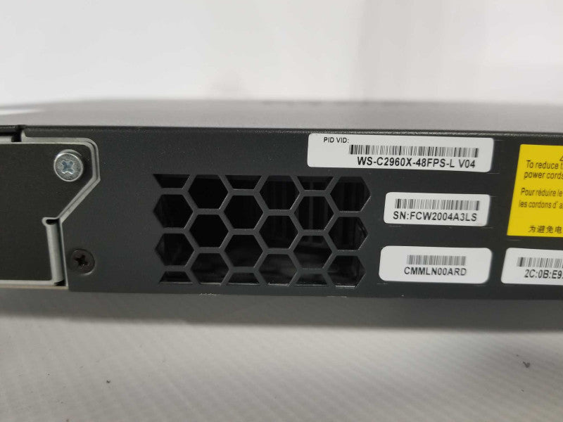 CISCO WS-C2960X-48FPS-L 48 Gigabit PoE Managed switch _