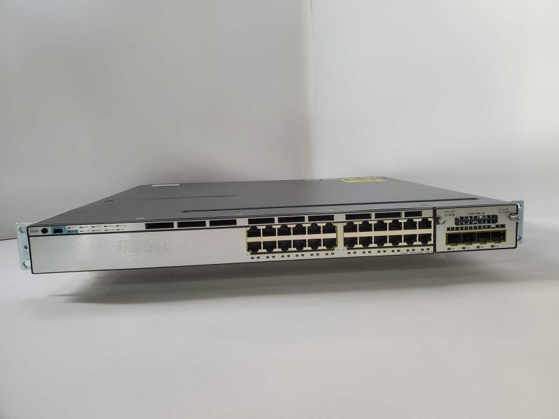 Cisco WS-C3750X-24P-S â¢ 24 Gigabit PoE Ports â¢ IP Base â¢ C3KX-NM-1G ~