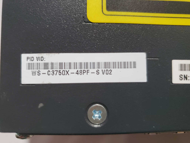 Cisco Catalyst WS-C3750X-48PF-S 48 Port Gigabit ~