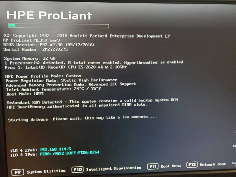HP Proliant ML350 Gen9 Xeon E5-2620(v4) @ 2.1GHz 32GB DDR4 8x2.5\\" (