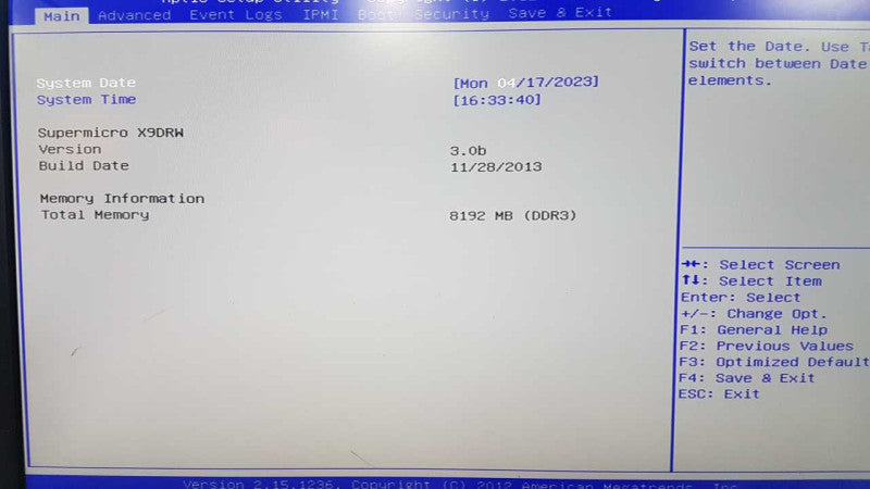 Supermicro X9DRW CSE-847 4U / 2x Xeon E5-2620 v2 @ 2.10ghz / 8gb ram / READ #