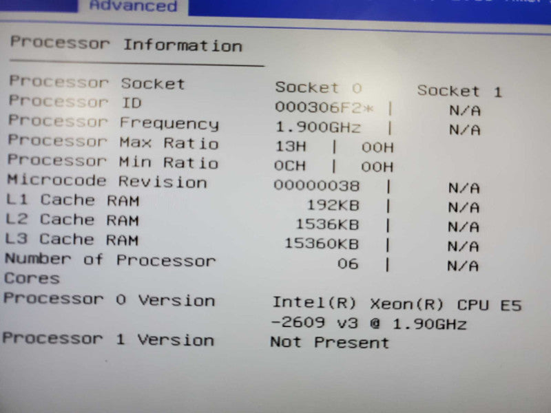 Cisco UCS C220 M4 1x Xeon E5-2609(v3) 1.9GHz 6C/32GB ECC, No HDDs/RAID. ~