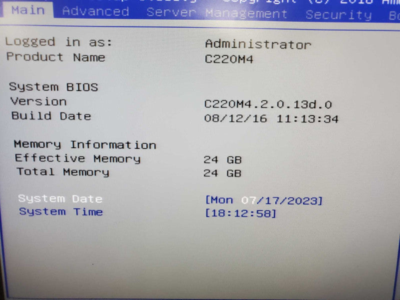 Cisco UCS C220 M4 1x Xeon E5-2609(v3) 1.9GHz 6C/24GB ECC, No HDDs/RAID ~
