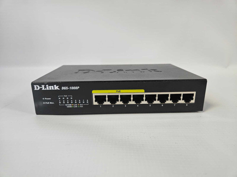 D-Link DGS-1008P 8-Ports Gigabit PoE External Ethernet Switch )