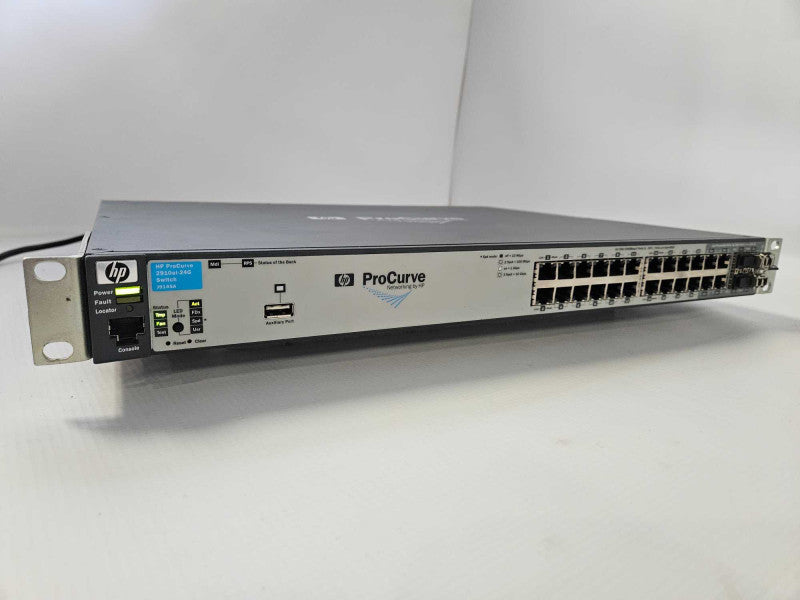 HP ProCurve 2910al-24G 24 Port Network Switch J9145A + Rack Mount Ears Q)