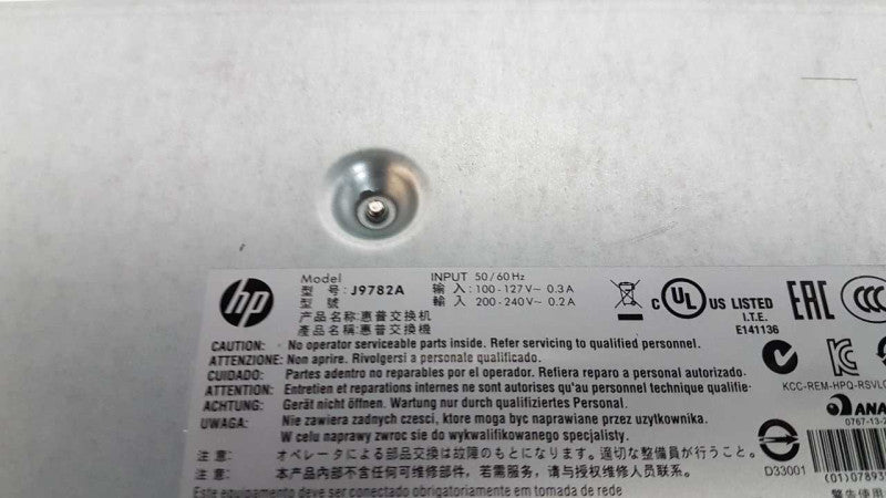 HP 2530-24 switch J9782A 24x ports fast / 2x port gigabit / 2x SFP / reset Q#