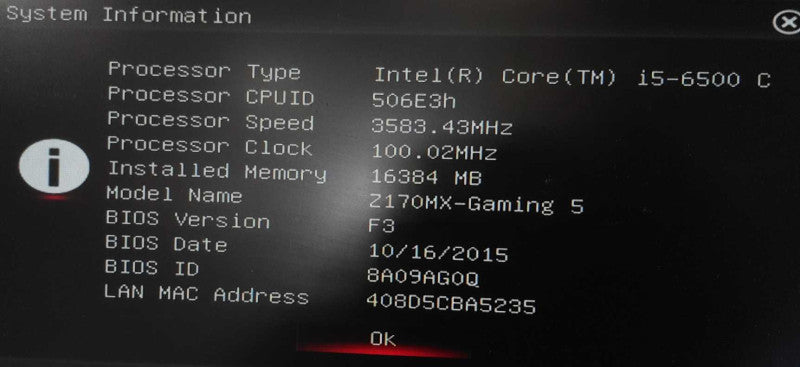 Custom PC Z170MX-Gaming 5 Core i5-6500 16 Gb RAM  SSD 240 650W CORSAIR PWRSUP